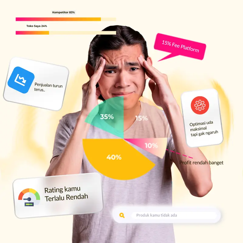 masalah jualan di marketplace bersaing dengan kompetitor